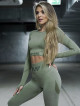 Top corto senza cuciture PUSH UP MAX K084 army green MITARE