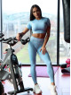 Leggings senza cuciture SLIM PUSH UP K078 blu MITARE