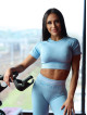 T-shirt SLIM PUSH UP K117 blu MITARE