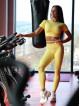 Leggings senza cuciture SLIM PUSH UP K078 giallo MITARE