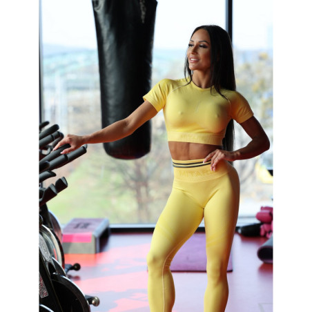 Leggings senza cuciture SLIM PUSH UP K078 giallo MITARE
