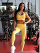 Leggings senza cuciture SLIM PUSH UP ANGEL K078A giallo MITARE