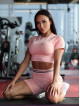 T-shirt SLIM PUSH UP K117 salmon MITARE