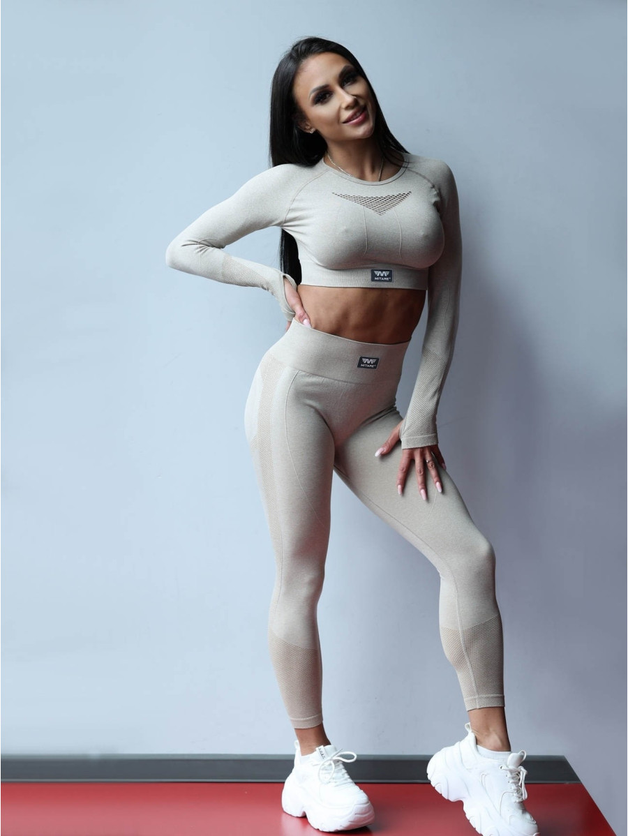 Leggings snellenti modellanti PUSH UP HYPNOTIZE K130 cappuccino MITARE